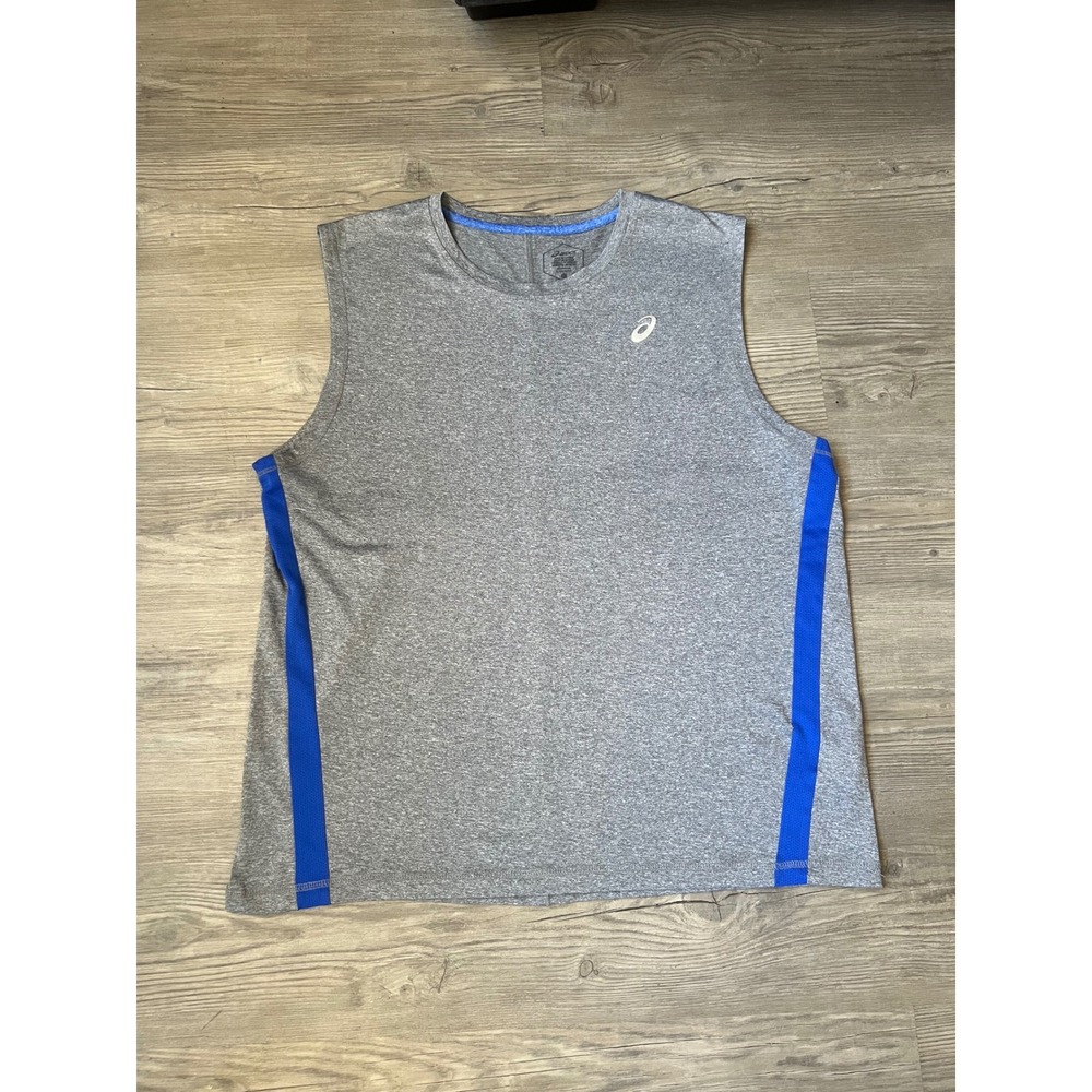 ASICS Men's Shori Muscle Tank Gray Blue Size L